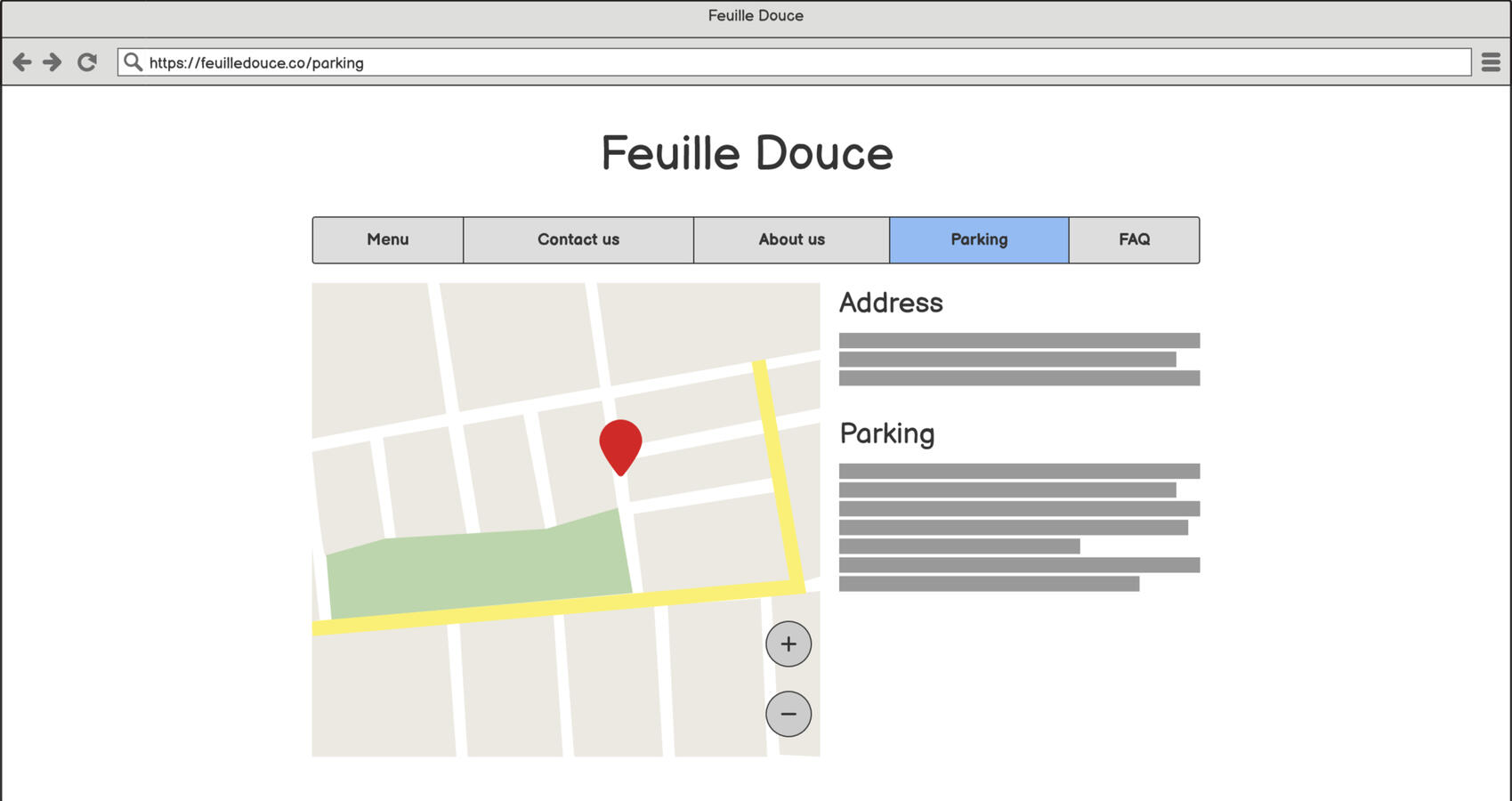 Feuille Douce - Parking